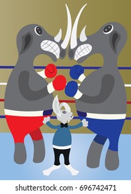 The Boxing Champion 3
Two rhinos ready to have a fist fight