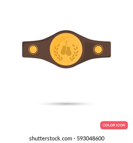 Boxing Champion Belt Color Flat Icon For Web And Mobile Design