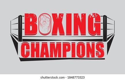 
boxing champion tshirt design tamplate