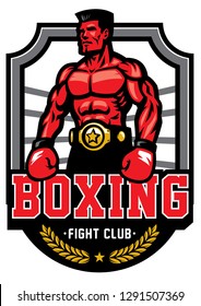 Boxing Championship Badge Stock Vector (Royalty Free) 1291507369 ...