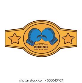 boxing championship belt isolated icon vector illustration design