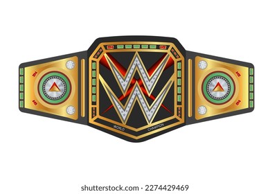 boxing championship belt with two letters 
