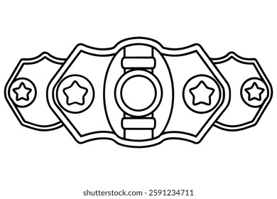 Boxing championship line art vector artwork