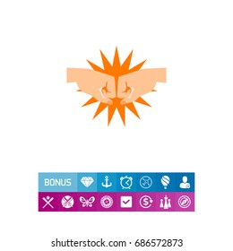Boxing championship vector icon