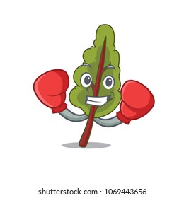 Boxing chard character cartoon style