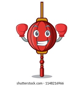 Boxing chinese lantern character cartoon