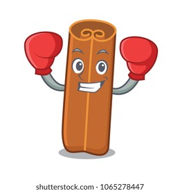 Boxing cinnamon character cartoon style vector illustration