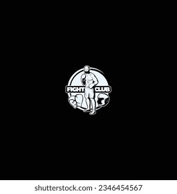Boxing club labels emblems badges set. Boxing related design elements for prints, logos, posters. Vector vintage illustration.
Fighting academy boxing champions club logo design in golves hand champ.