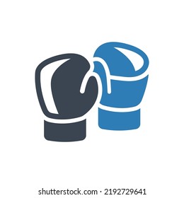 Boxing competition icon (Simple vector illustration)