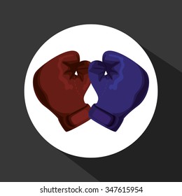 Boxing concept with championship icons design, vector illustration 10 eps graphic.