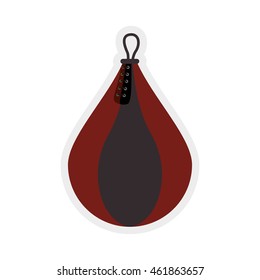 Boxing concept represented by bag icon. Isolated and flat illustration