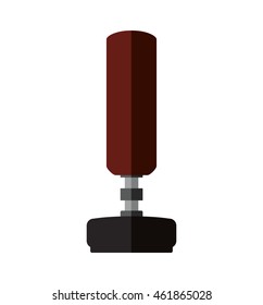 Boxing concept represented by bag icon. Isolated and flat illustration