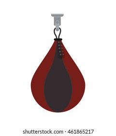 Boxing concept represented by bag icon. Isolated and flat illustration