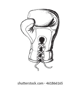 Boxing concept represented by Glove icon. Isolated and sketch illustration