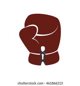 Boxing concept represented by Glove icon. Isolated and flat illustration