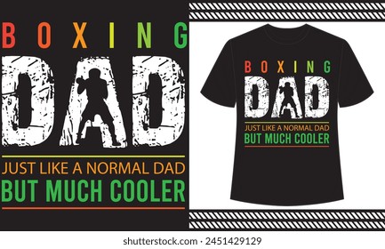 Boxpapa wie ein normaler Papa, aber viel cooler T-Shirt Design