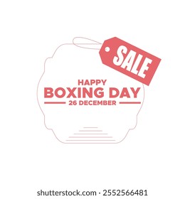 Boxing Day,  26 December.,Boxing Day Sale with red, Background, Banner, Poster or Flyer Design, Boxing Day,  26 December.