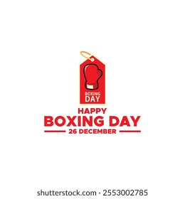 Boxing Day,  26 December.,Boxing Day Sale with red, Background, Banner, Poster or Flyer Design, Boxing Day,  26 December.