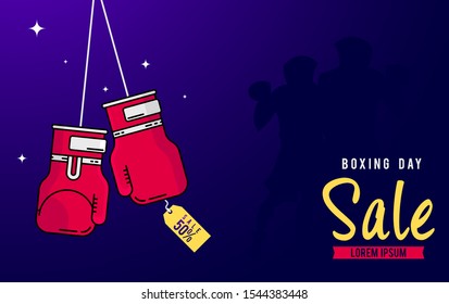 Boxing day background illustration vector