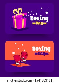 Boxing day background illustration vector