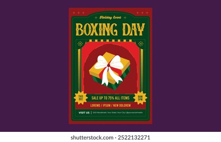Boxing Day background. Boxing Day Sale. Boxing Day promotion design. 