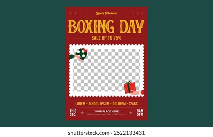 Boxing Day background. Boxing Day Sale. Boxing Day promotion design. 