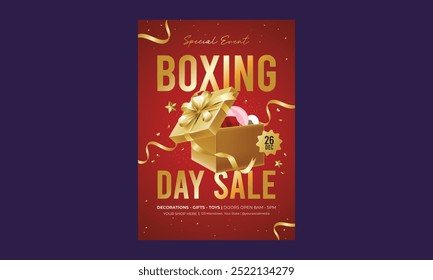 Boxing Day background. Boxing Day Sale. Boxing Day promotion design