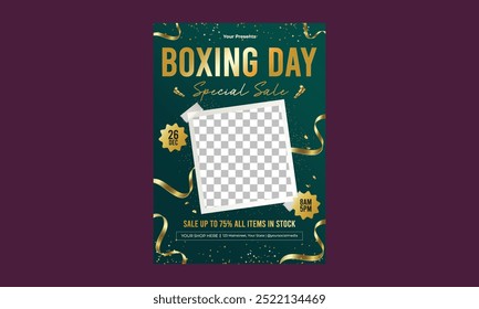 Fondo del Día del Boxeo. Boxing Day Sale. Diseño de promoción del Día del Boxeo