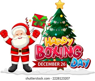 Boxing day banner design illustration