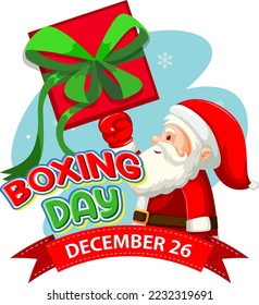 Boxing day banner design illustration