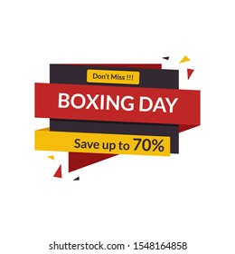 Boxing day banner discount for shop advertising market offer sale sign promotion poster with modern style.
