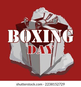 Boxing day banner template simple