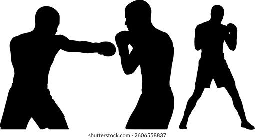 Boxing Day Black Silhouette in Vector on White Background | Holiday Shopping and Giving Illustration | Festive and Minimalist Design | Editable Graphic