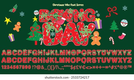 Boxing day cherry alphabet christmas ornament