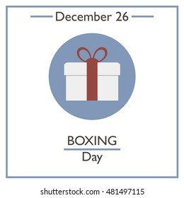 Boxing Day. December 26. Vector illustration for you design, card, banner, poster and calendar