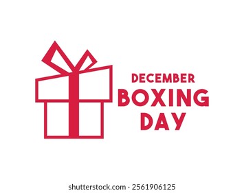 Boxing Day. December. White background. Eps 10.