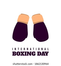 Boxing Day design with boxing gloves vector illustration. good template for boxing design.