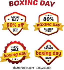 boxing day discount badge design vector illustration