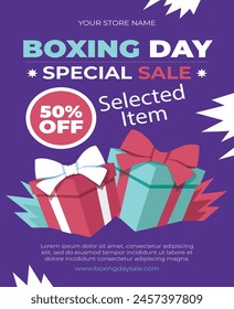 Boxing Day Flyer Design Illustration