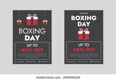 boxing day flyer design template. gift surprise poster leaflet design template. flyer in A4, bundle, brochure design, cover modern layout, annual report, poster