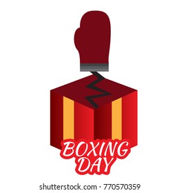 Boxing day graphic design with text, Vector illustration