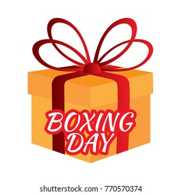 Boxing day graphic design with text, Vector illustration
