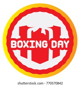 Boxing day graphic design with text, Vector illustration