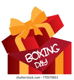 Boxing day graphic design with text, Vector illustration