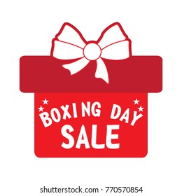 Boxing day graphic design with text, Vector illustration