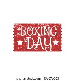 Boxing Day grunge sign, vector illustration