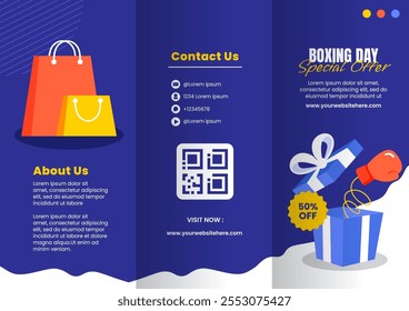Boxing Day Hand Drawn Templates for Creative Social Media Brochure