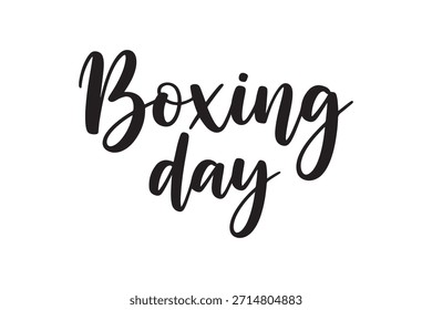 Boxing day handwritten typography vector