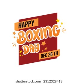 Boxing Day. Holiday concept. Template for background, banner, card, poster with text inscription. Vector EPS10 illustration