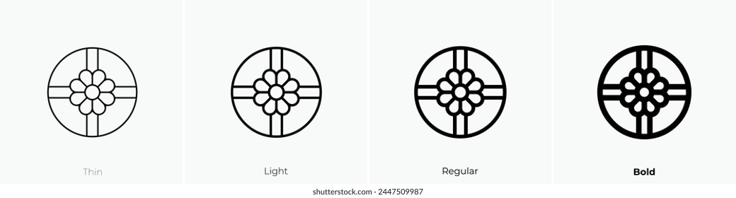 boxing day icon. Thin, Light Regular And Bold style design isolated on white background